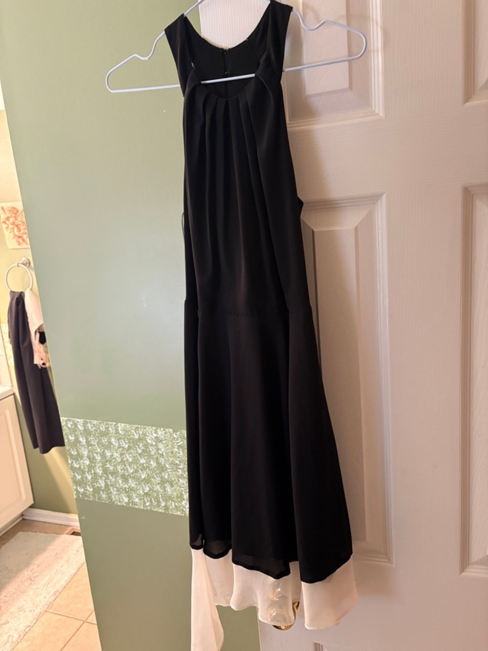 Express Black and White Midi Dress